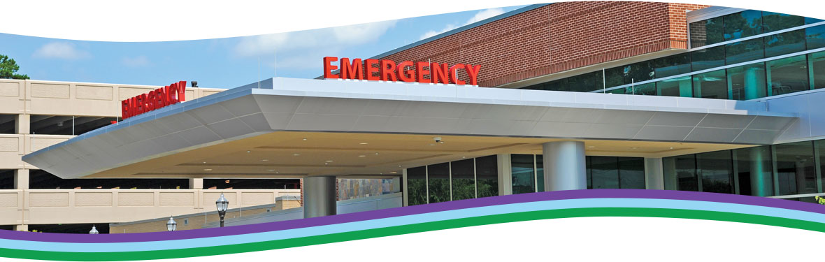 Hospital emergency room exterior entrance