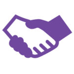 Icon of hand shake representing Consistency and Reliability