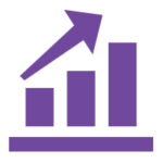 Icon of chart with increasing growing representing Exceeding Regulatory Compliance